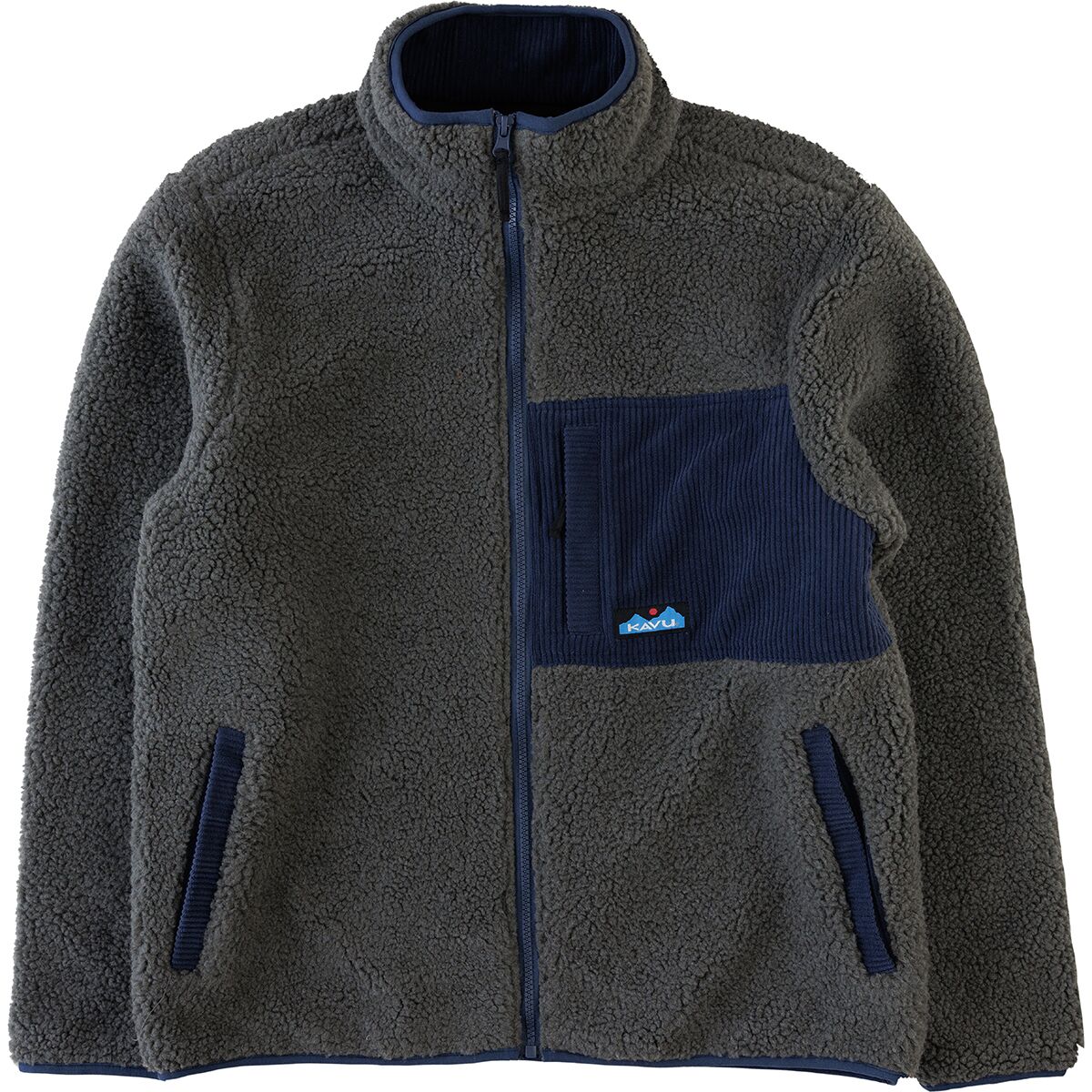 KAVU KAVU Men's Wayside Sherpa Fleece Jacket in Ocean Storm - Size: Small - $90.97 at Steep and Cheap