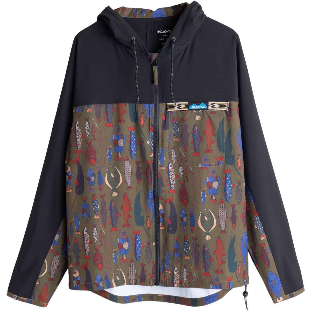 KAVU Men's River Throwshirt in Fish Tessellate - Size: XXL