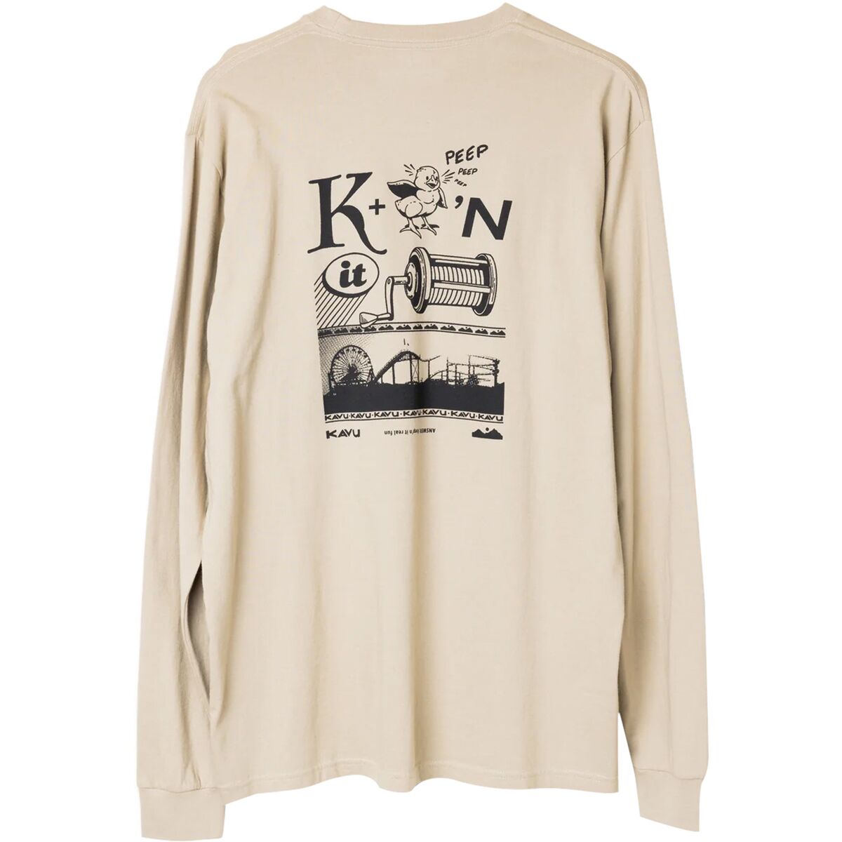 KAVU KAVU Men's Puzzle Time Long-Sleeve T-Shirt in Rock - Size: XL - $29.98 at Steep and Cheap