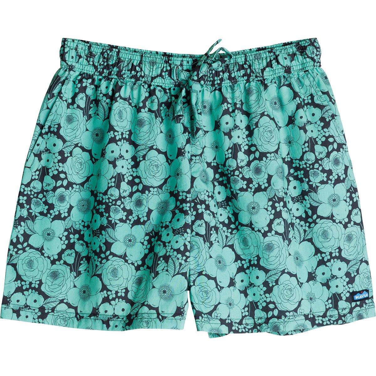 KAVU Women's Nosara Short in Green Bloom - Size: XS