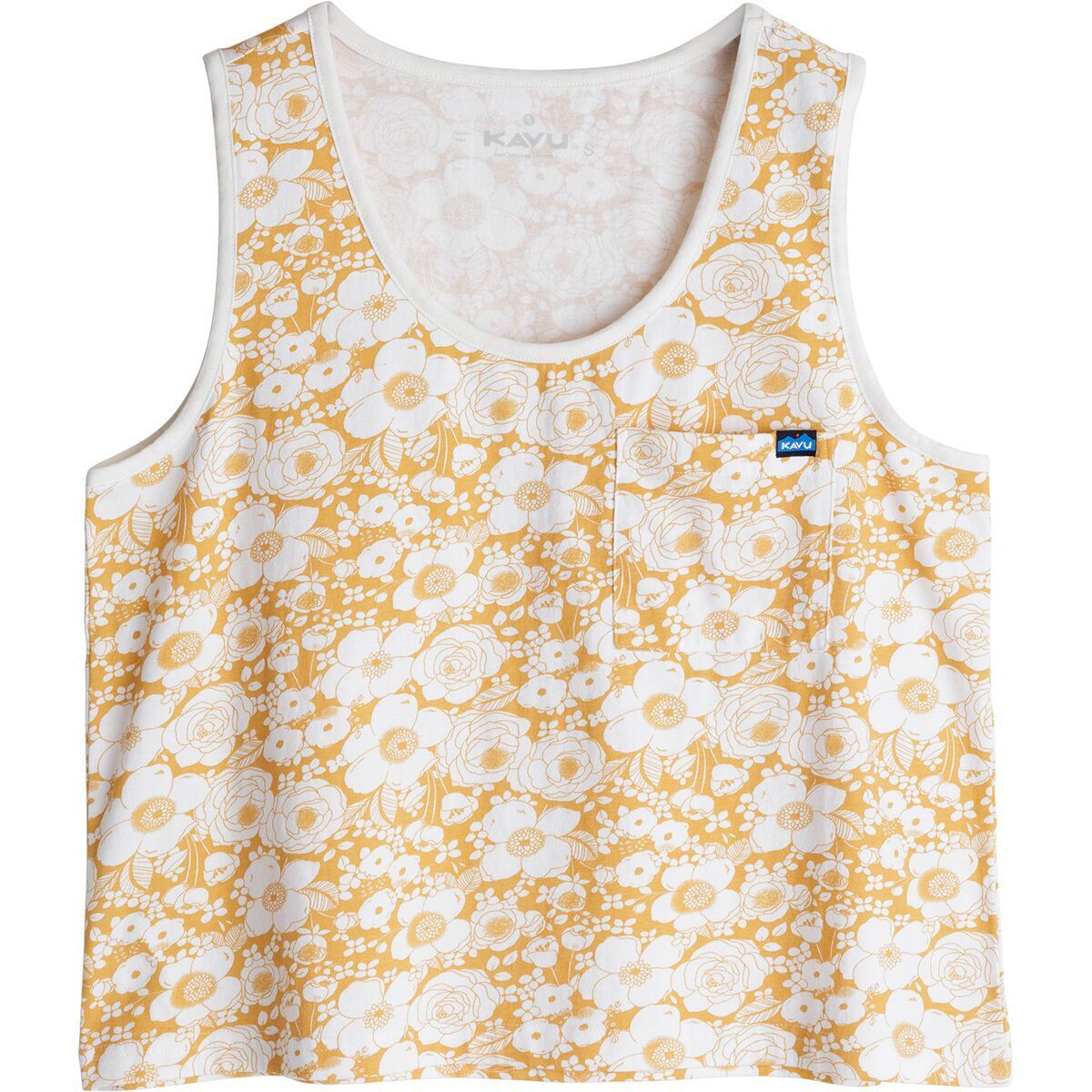 KAVU Women's Pipa Top in Gold Bloom - Size: Large
