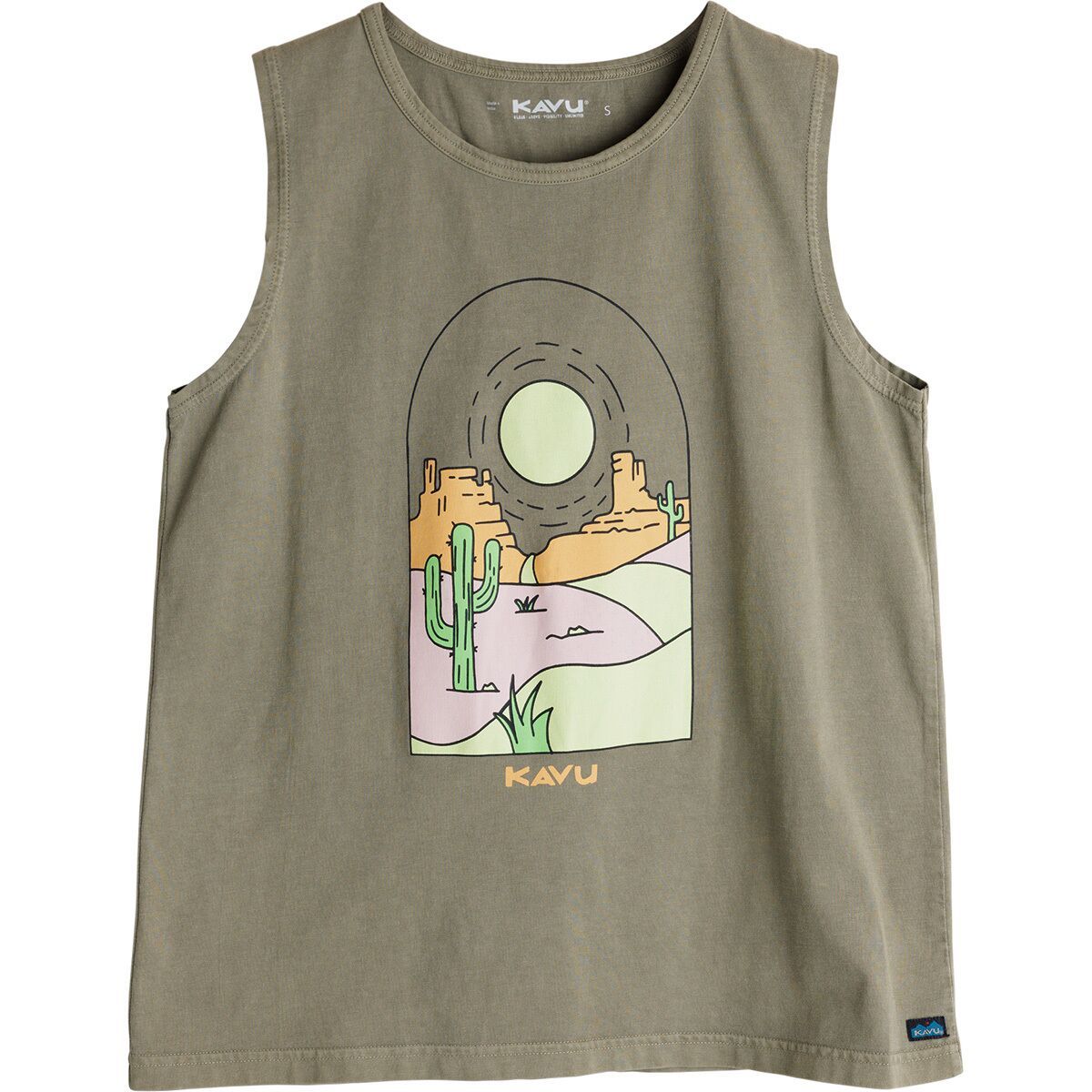 KAVU Women's Summertown Tank Top in Kelp Forest - Size: XL