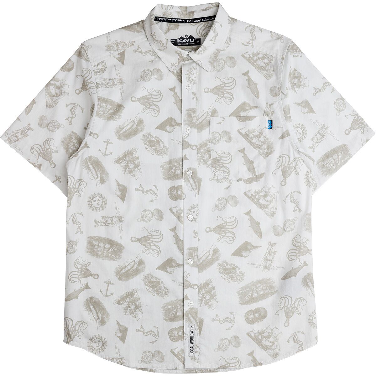 KAVU KAVU Men's Festaruski Shirt in Naturally Lost At Sea - Size: Large - $45.47 at Steep and Cheap