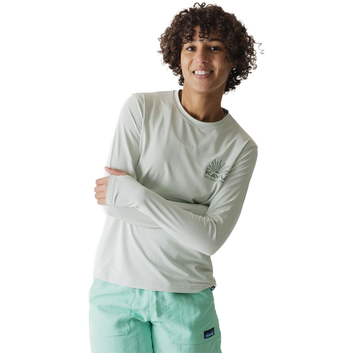 Kavu KAVU Women's Sunlite Crew in Sky Mint - Size: XL - $52.46 at SteepandCheap.com