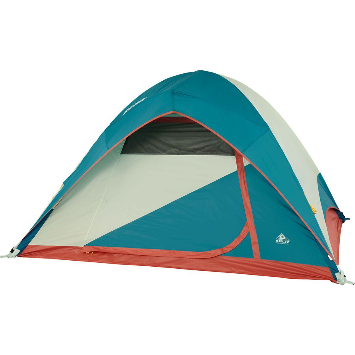 Kelty Discovery Basecamp 4 Tent: 4-Person 3-Season in Laurel Green / Stormy Blue