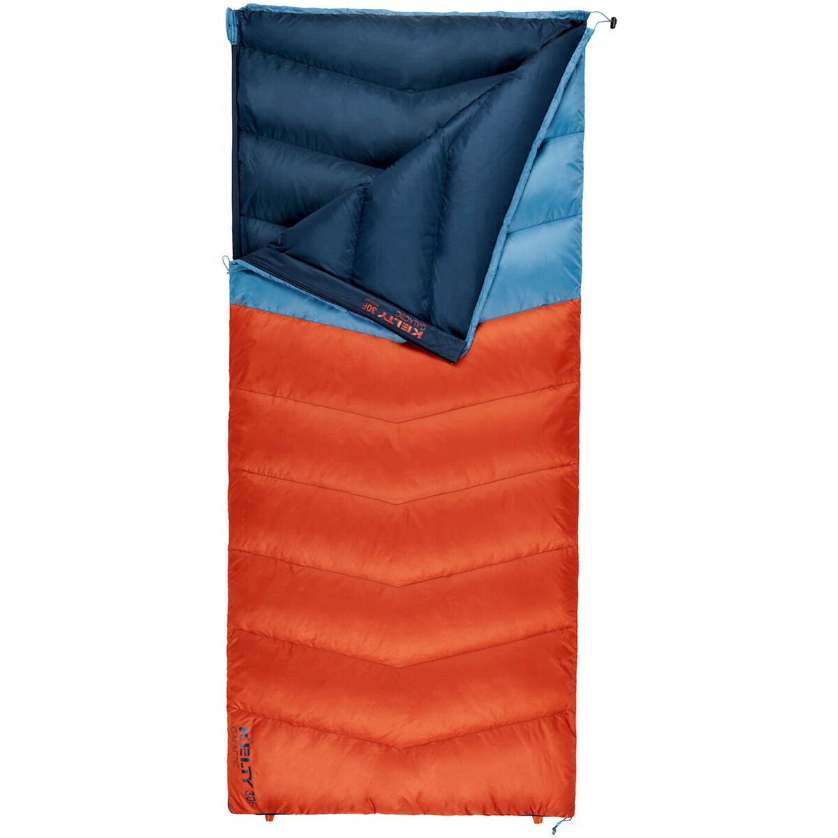 Kelty Galactic 30 Sleeping Bag: 30F Down in Rooibos Tea / Aegean Blue - Size: Regular