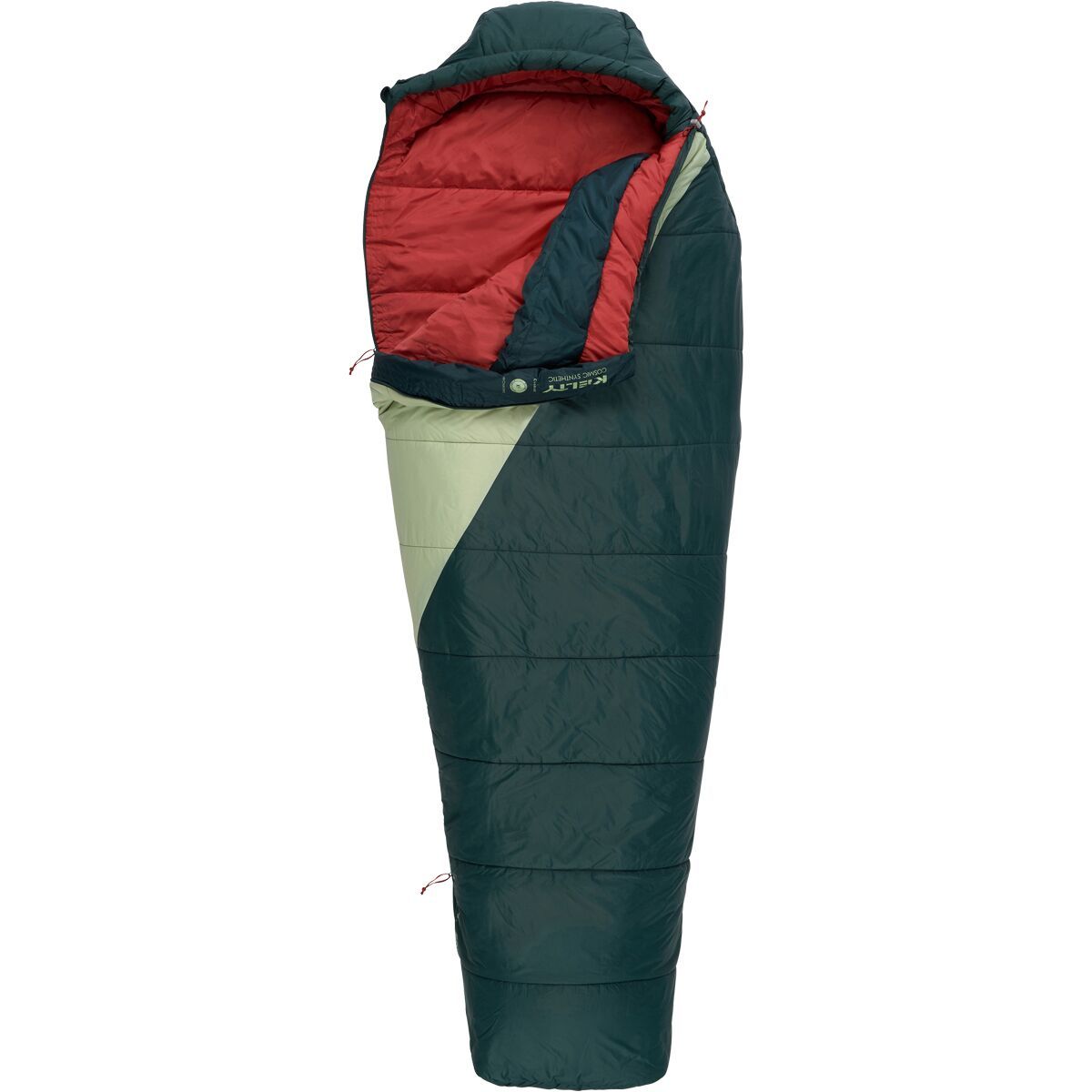 Kelty Women's Cosmic Sleeping Bag: 20F Synthetic in Green Gables / Laurel Green / Tandoori Spice - Size: Regular
