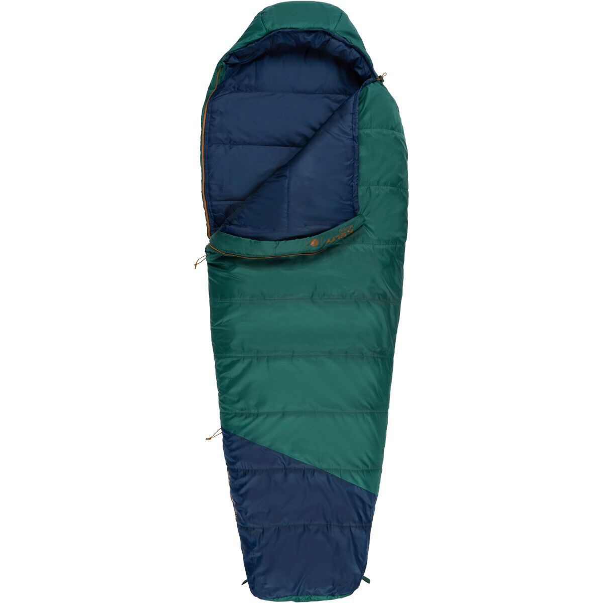 Kelty Mistral Sleeping Bag: 40F Synthetic in Posey Green / Pageant Blue - Size: Regular/Right Zip