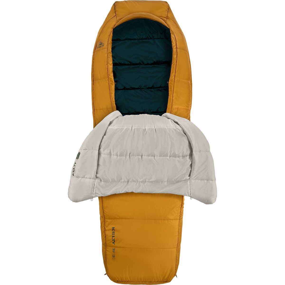 Kelty Eclipse 35 Sleeping Bag: 35F Synthetic in Woodthrush / Turtledove / Green Gables - Size: Short