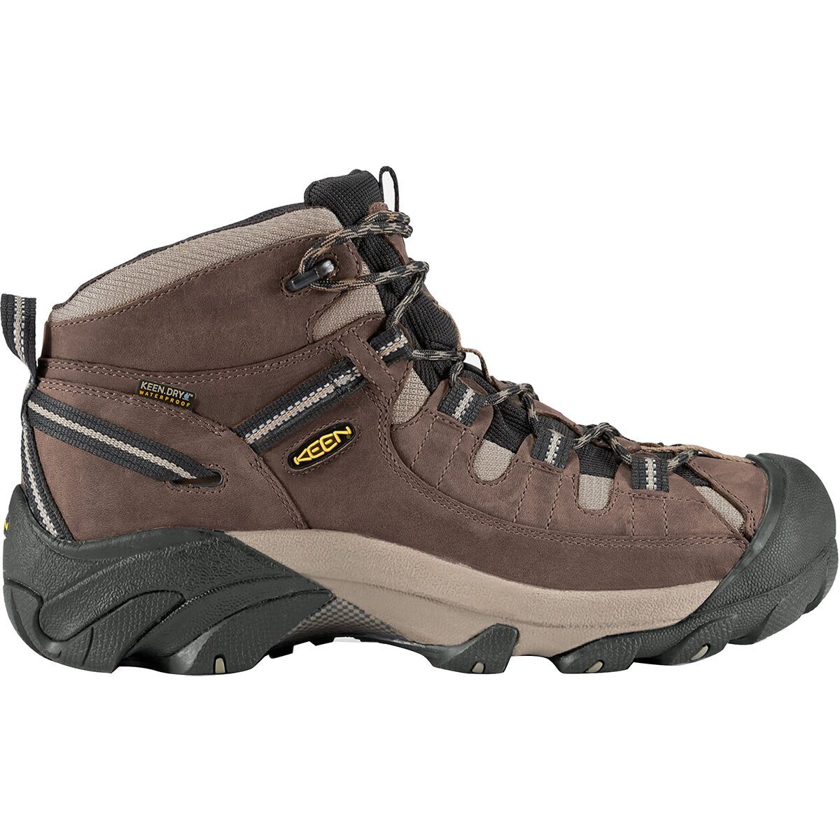 KEEN Men's Targhee II Mid Wide Hiking Boot in Shitake / Brindle - Size: