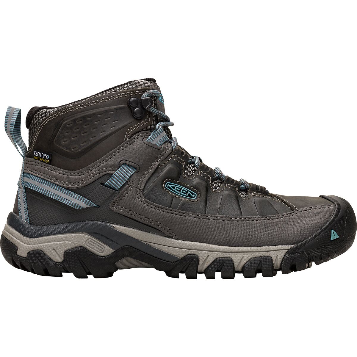 KEEN Women's Targhee III Mid Waterproof Hiking Boot in Magnet / Atlantic Blue - Size: 9.5