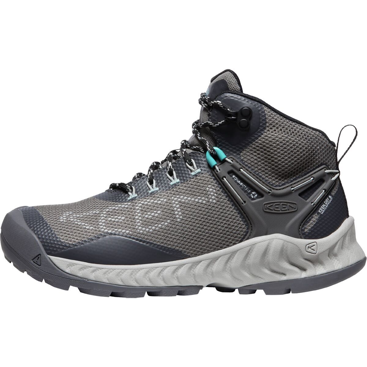 KEEN Women's NXIS Evo Mid Waterproof Hiking Boot in Vintage Indigo / Harbor Gray - Size: 10