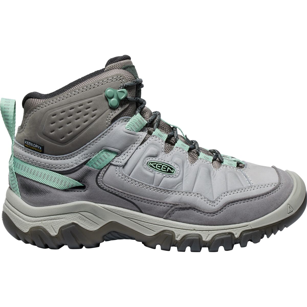 KEEN Women's Targhee IV Mid WP Hiking Boot in Alloy / Granite Green - Size: