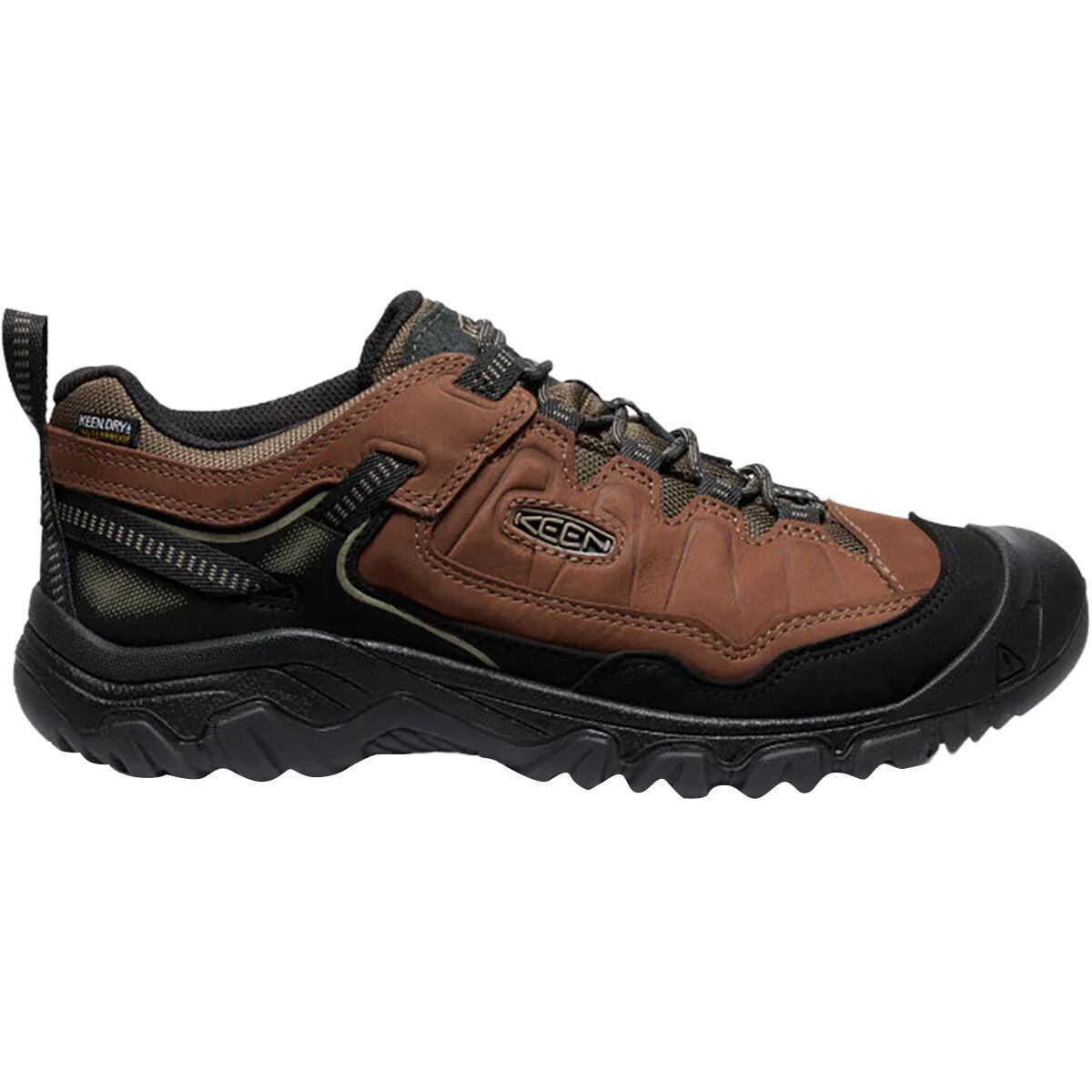 KEEN Men's Targhee IV WP Wide Hiking Boot in Bison / Black - Size: