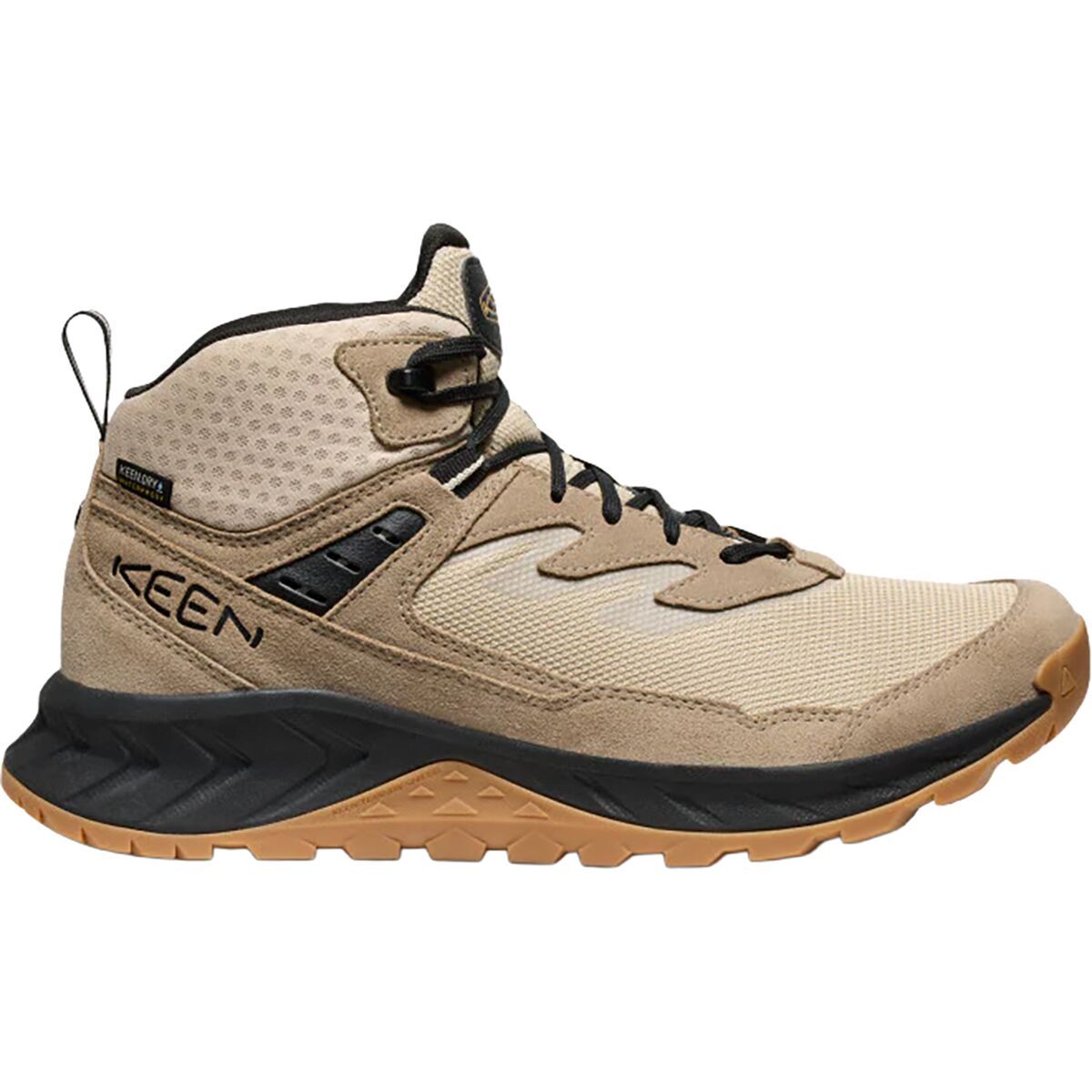KEEN Men's Hightrail Mid WP Wide Hiking Boot in Brindle / Oak Buff - Size: