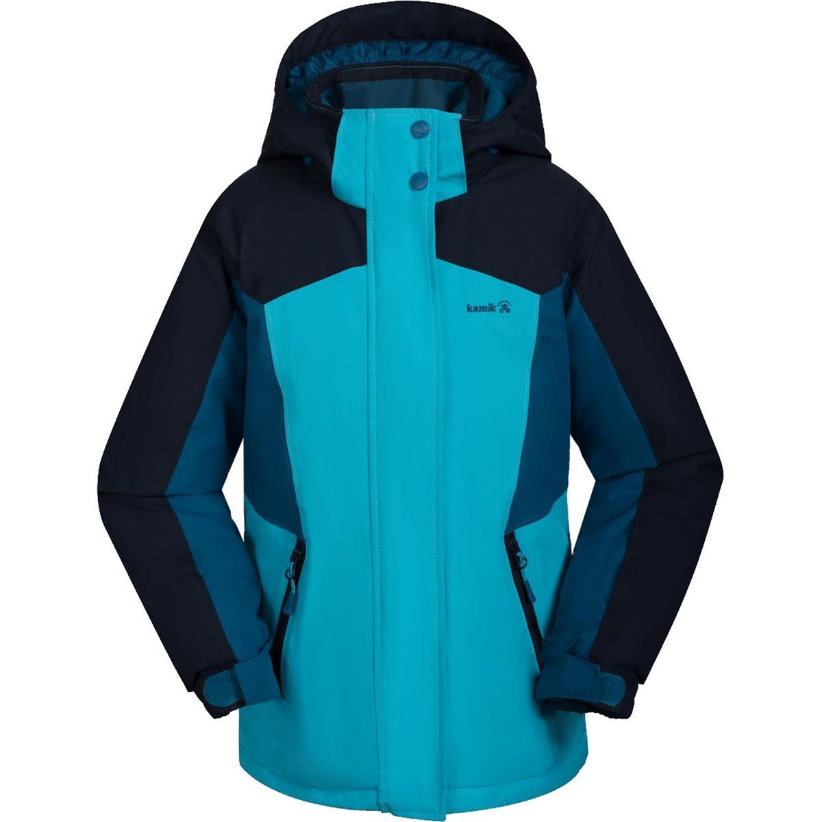 Kamik Girl's Evie Snow Jacket - 2024 in Cyan / Midnight - Size: 4