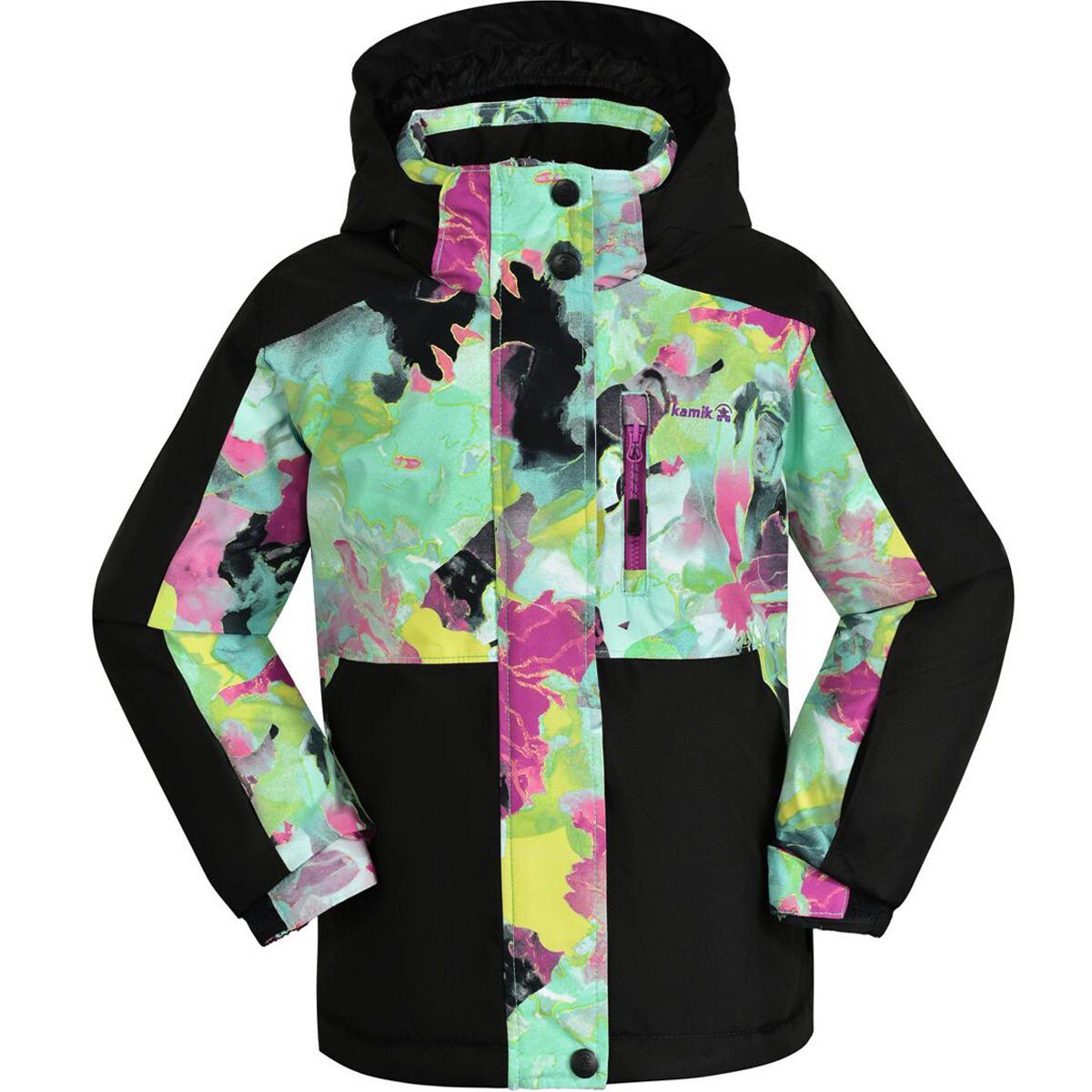 Kamik Girl's Mirabel Colorblock Jacket - 2025 in Black - Size: 6
