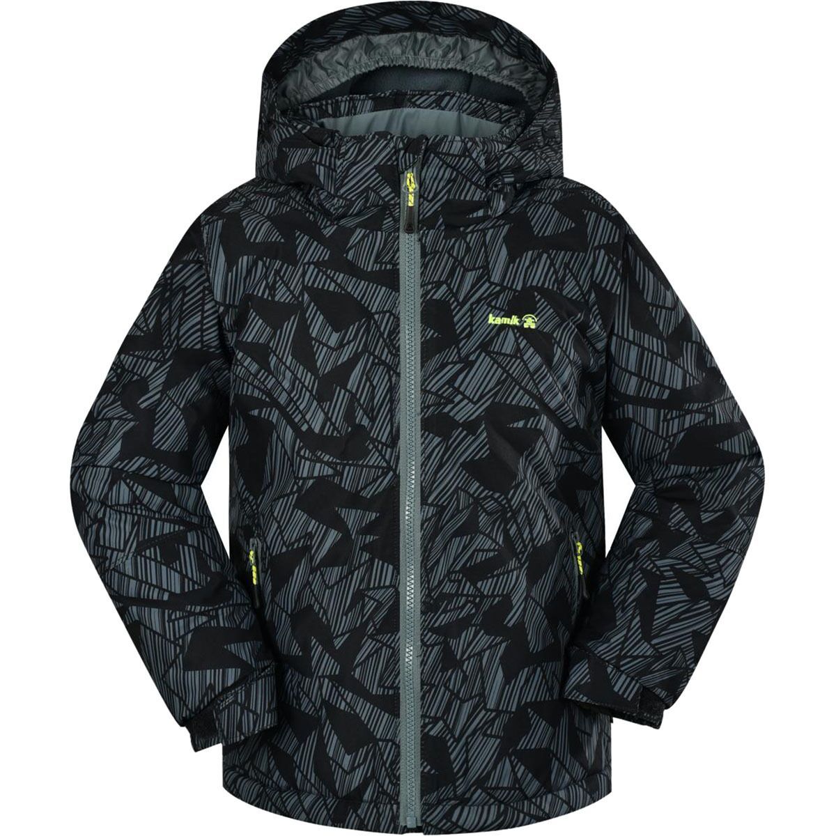 Kamik Boy's Wings Aop Jacket - 2025 in Asphalt - Size: 14