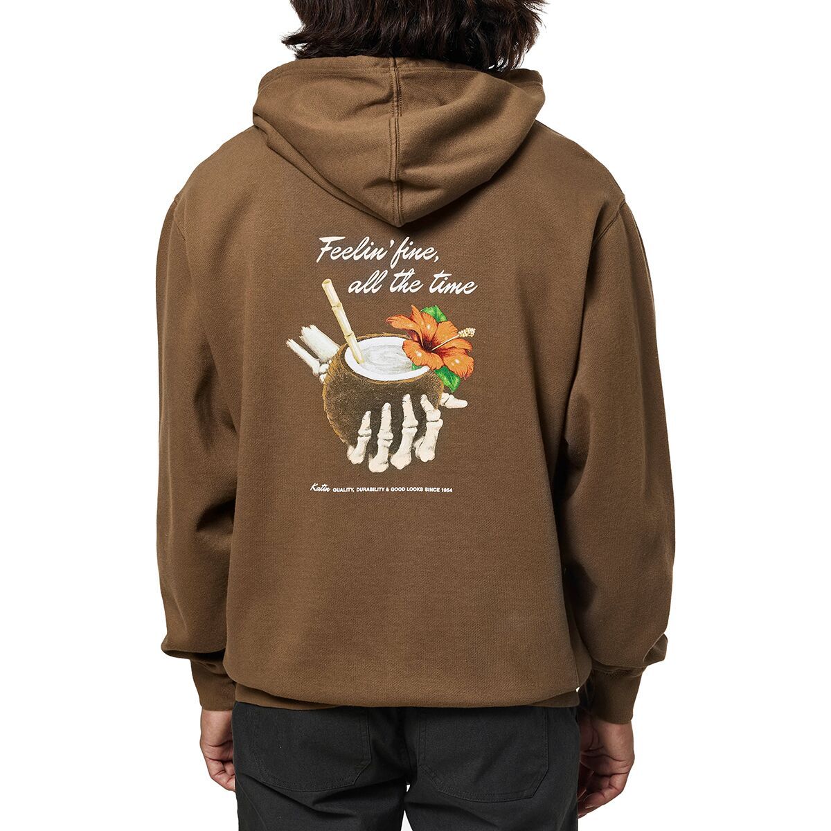 Katin Men's Coco Hoodie in Bark - Size: Small