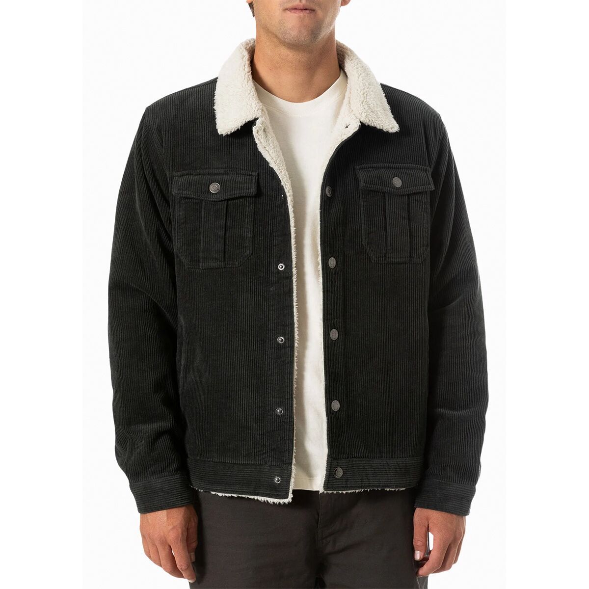 Katin Men's Harris Corduroy Jacket in Black Wash - Size: Medium