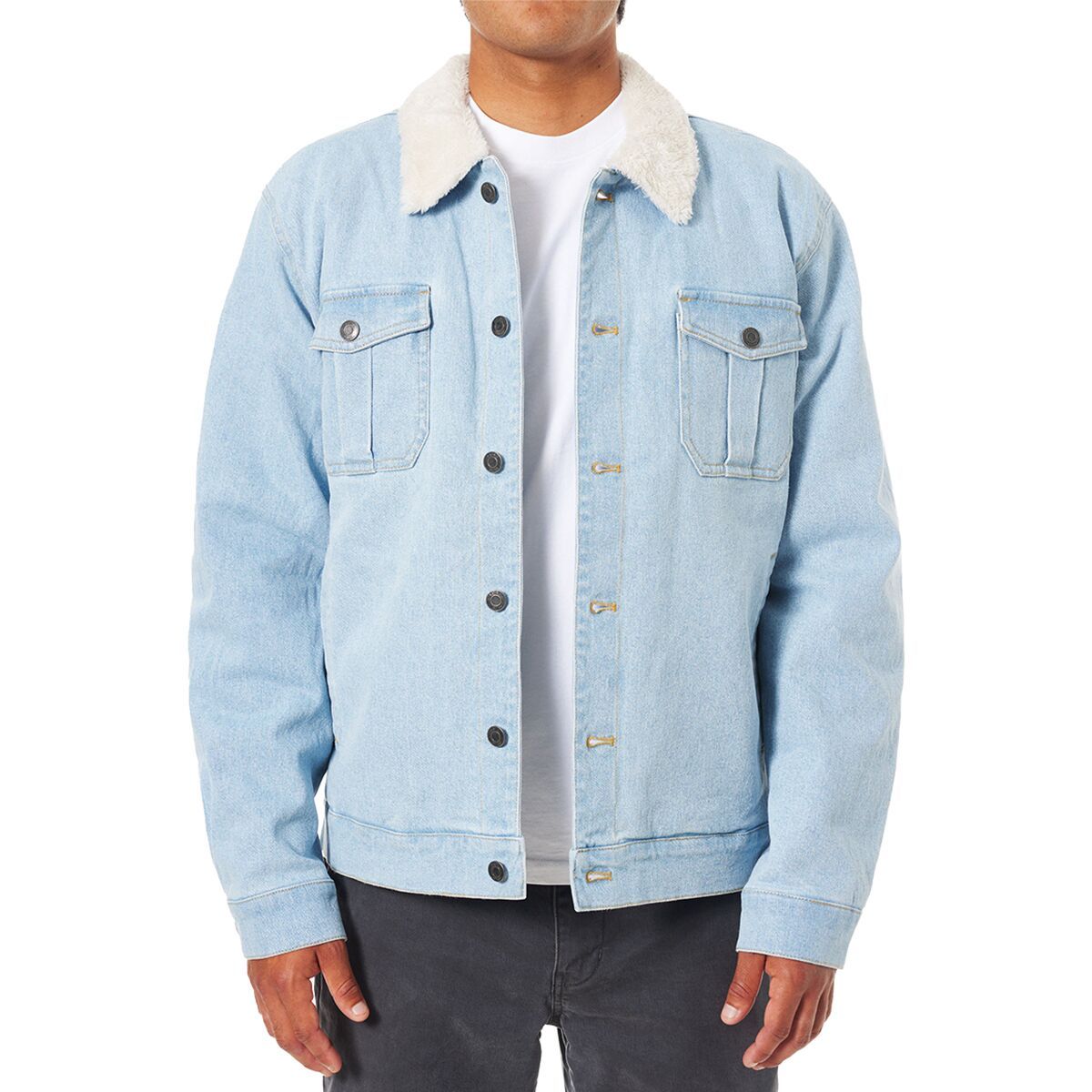Katin Men's Harris Denim Jacket in Light Indigo - Size: Large