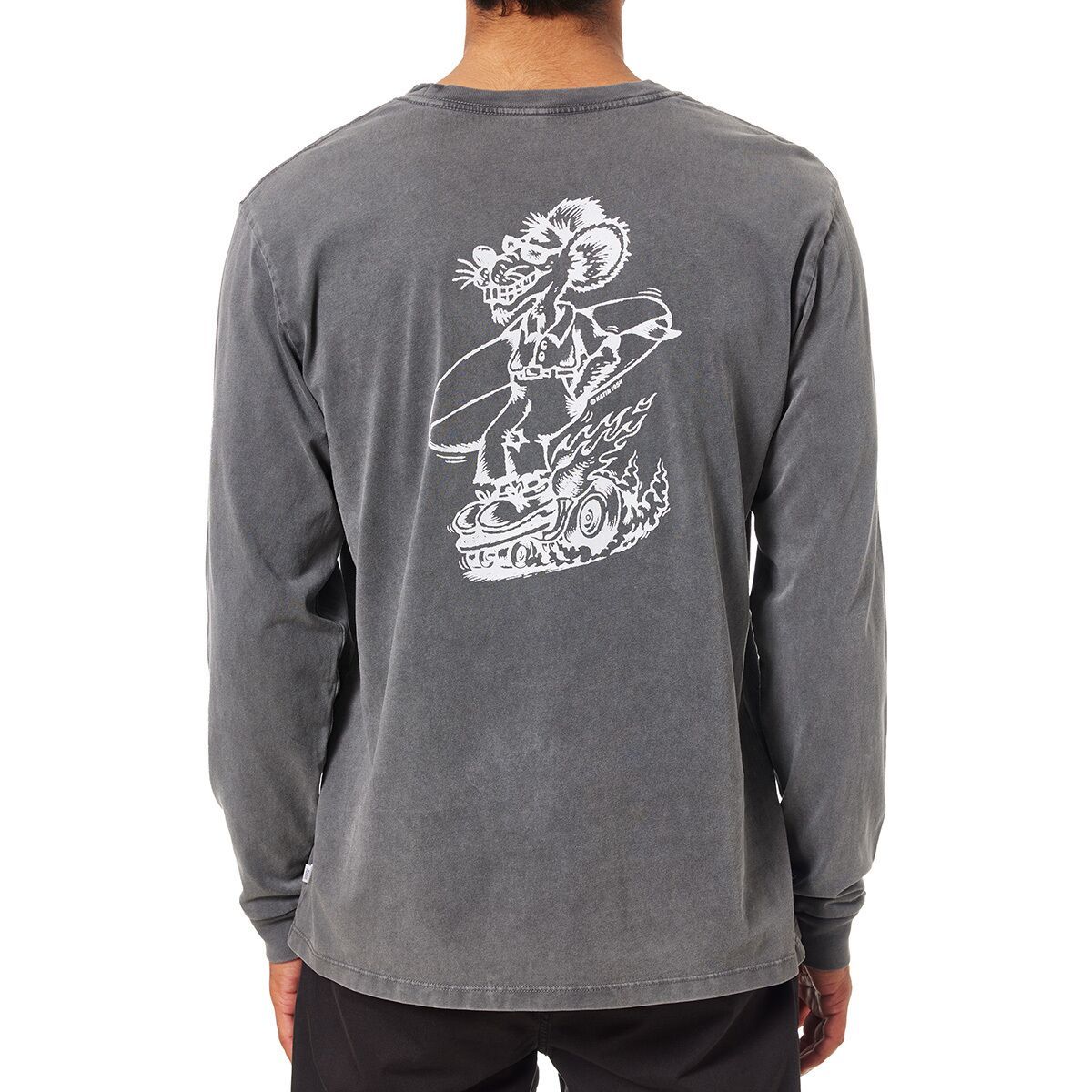 Katin Men's Boogie Long-Sleeve T-Shirt in Black Sand Wash - Size: XL