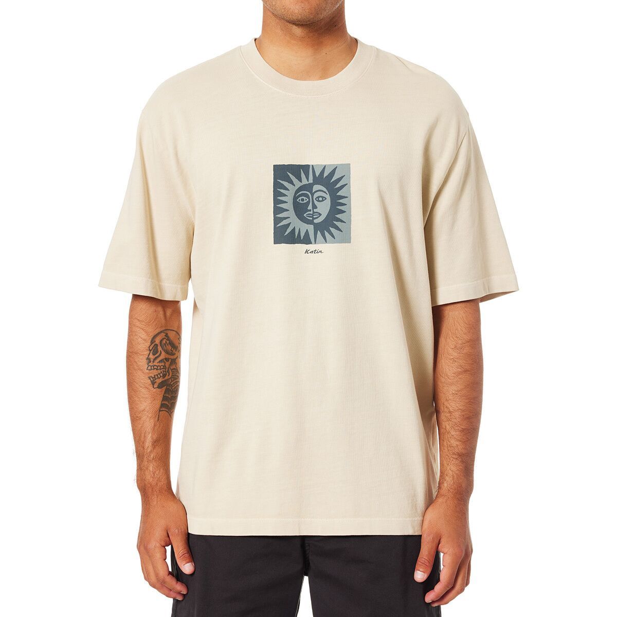 Katin Men's Relic Relaxed T-Shirt in Rain Drum Pigment Dye - Size: Small