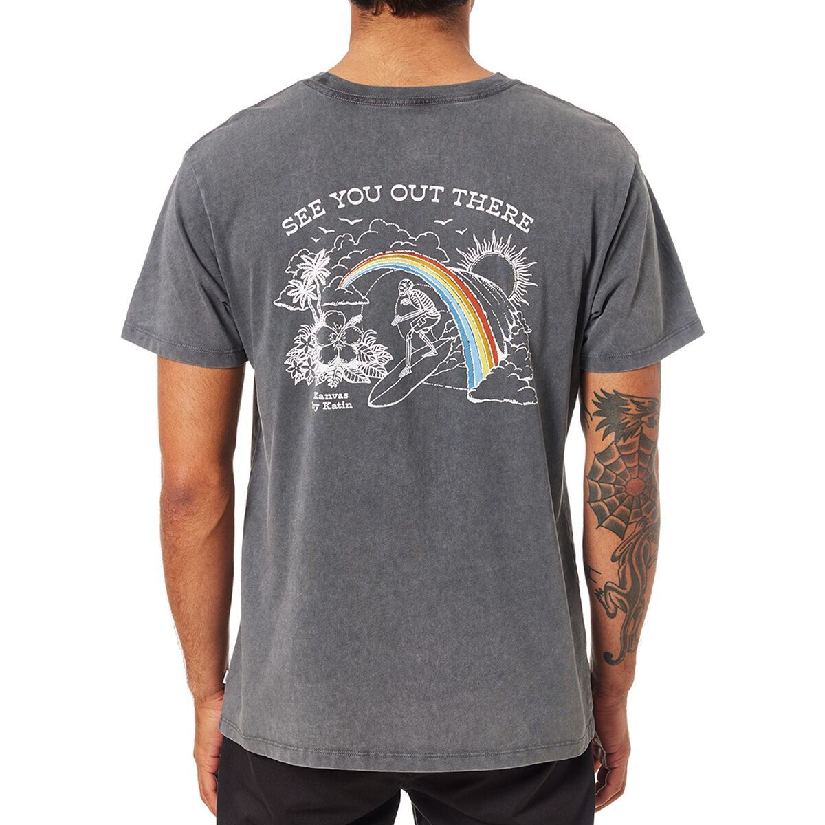 Katin Men's Shangri-La T-Shirt in Black Sand Wash - Size: Large
