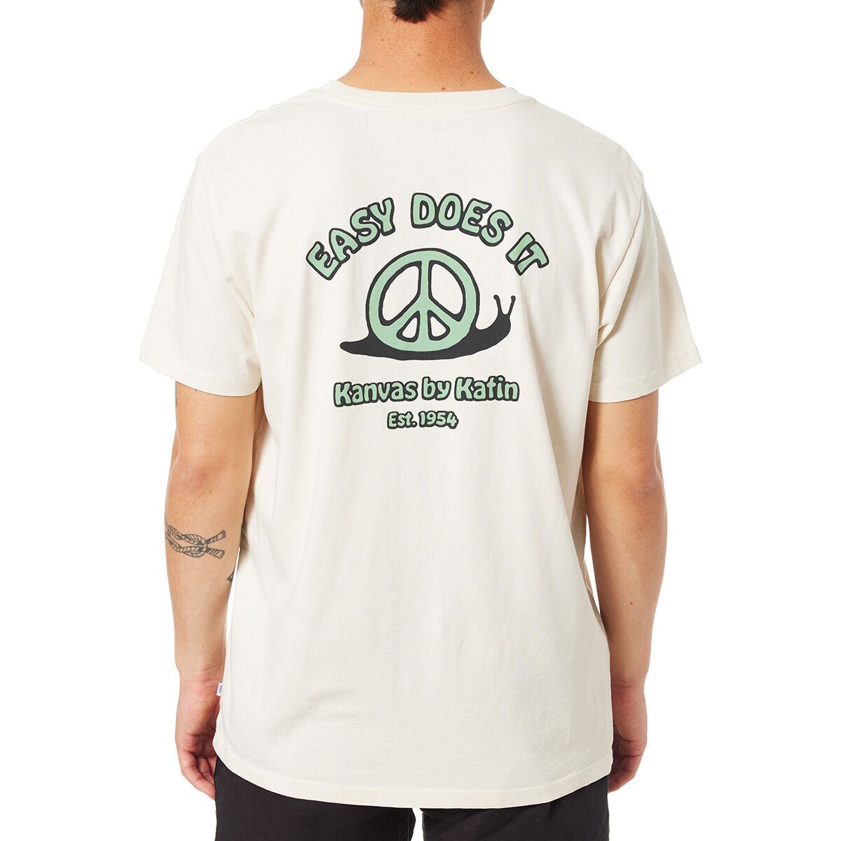 Katin Men's Snail T-Shirt in Vintage White - Size: XL