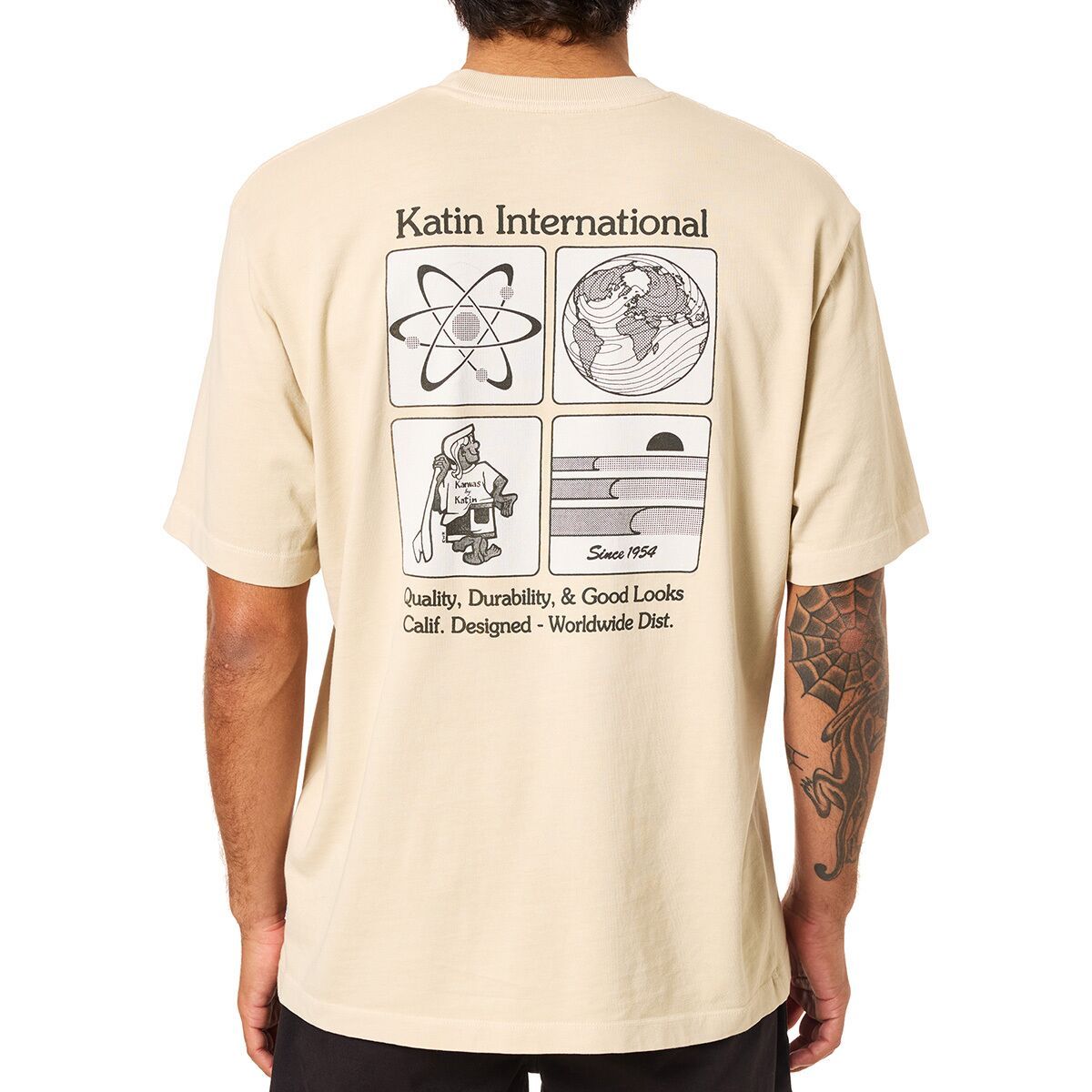Katin Men's Forecast Relaxed T-Shirt in Pelican Pigment Dye - Size: XL