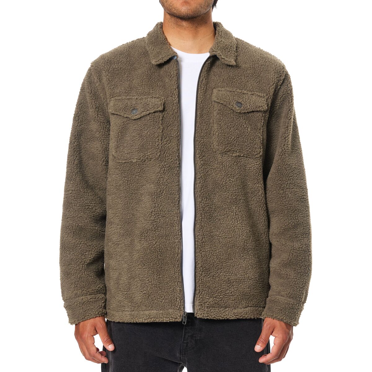 Katin Men's Anderson Sherpa Jacket in Shadow - Size: Large