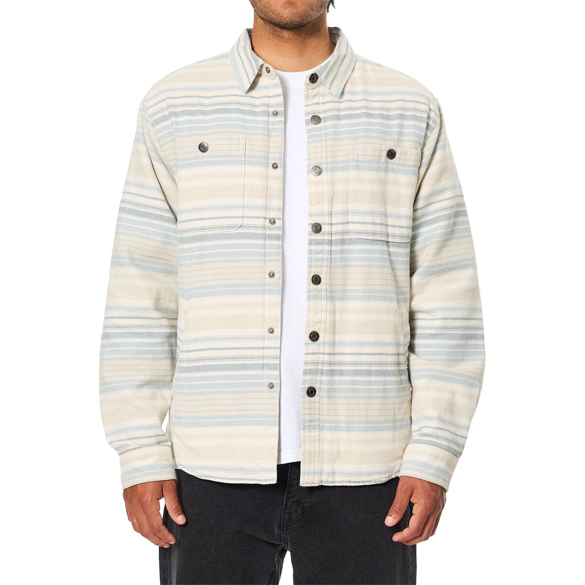 Katin Men's Harold Stripe Jacket in Dusty Blue - Size: XXL