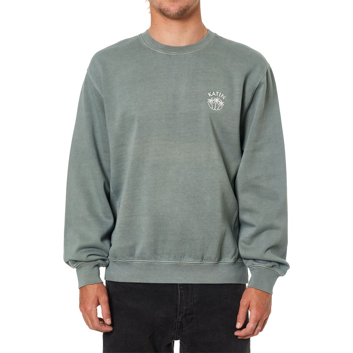Katin Katin Men's Largo Emb Crew Sweatshirt in Dusty Blue - Size: Medium - $38.97 at Steep and Cheap