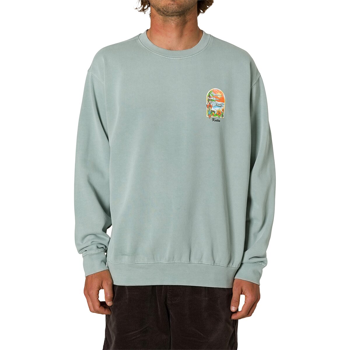 Katin Katin Men's Salvador Crew Sweatshirt in Aloe - Size: XXL - $48.71 at Steep and Cheap
