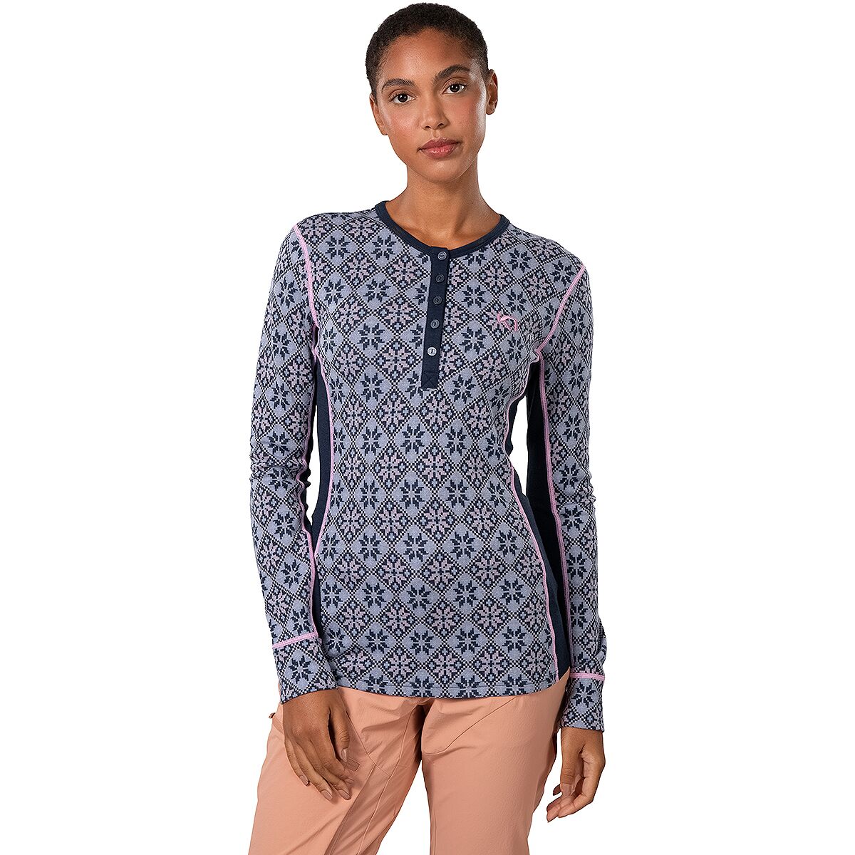 Kari Traa Women's Rose Long-Sleeve Crew Top in Royal - Size: Medium