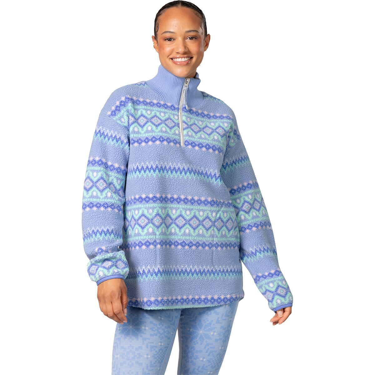 Kari Traa Women's Ruthie Midlayer 1/2-Zip Shirt in Iris - Size: XS