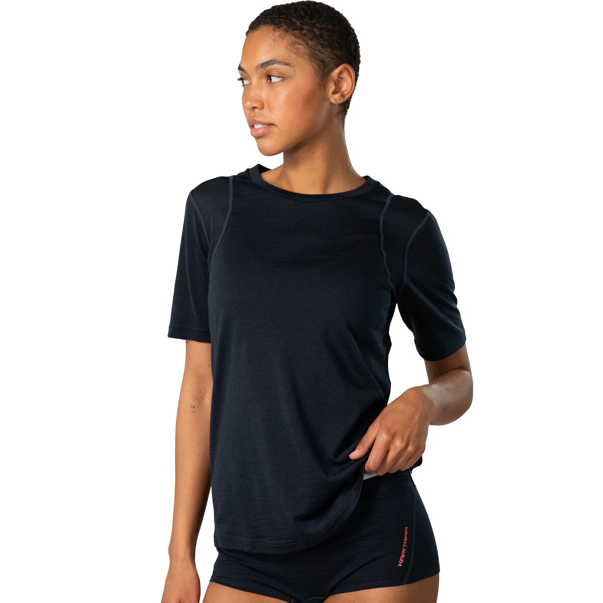 Kari Traa Women's Embla Wool T-Shirt in Royal - Size: XS
