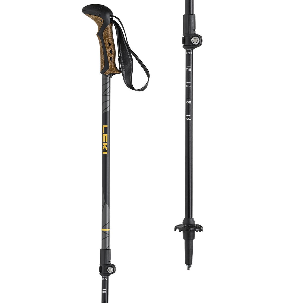 LEKI Khumbu Lite Trekking Poles in Anthracite / Mango