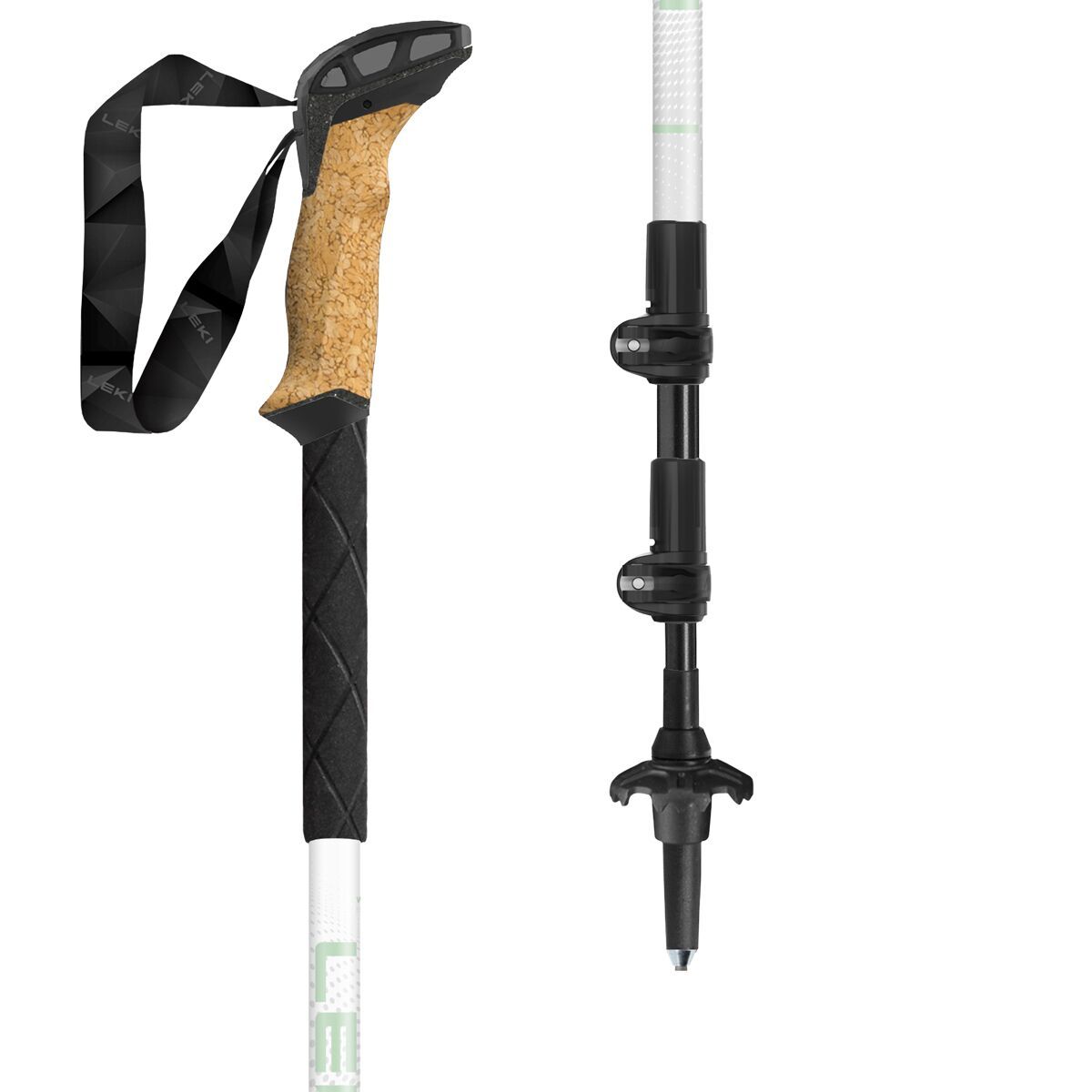 LEKI Women's Cressida Cork Lite Trekking Poles in White