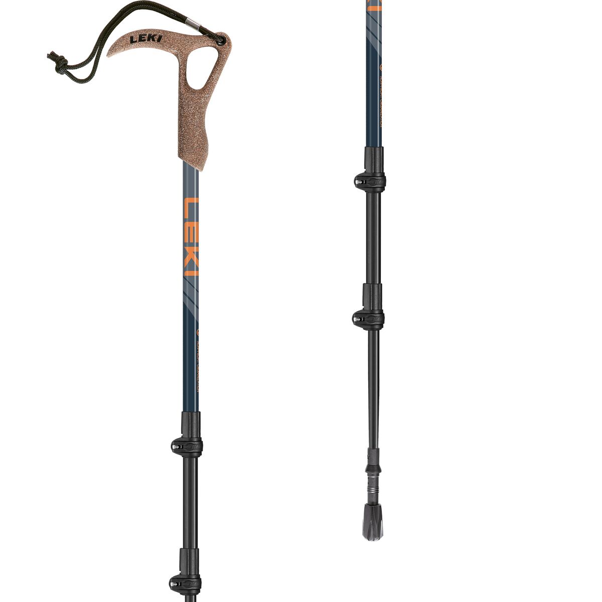 LEKI Wanderfreund High Fives Trekking Pole in Black