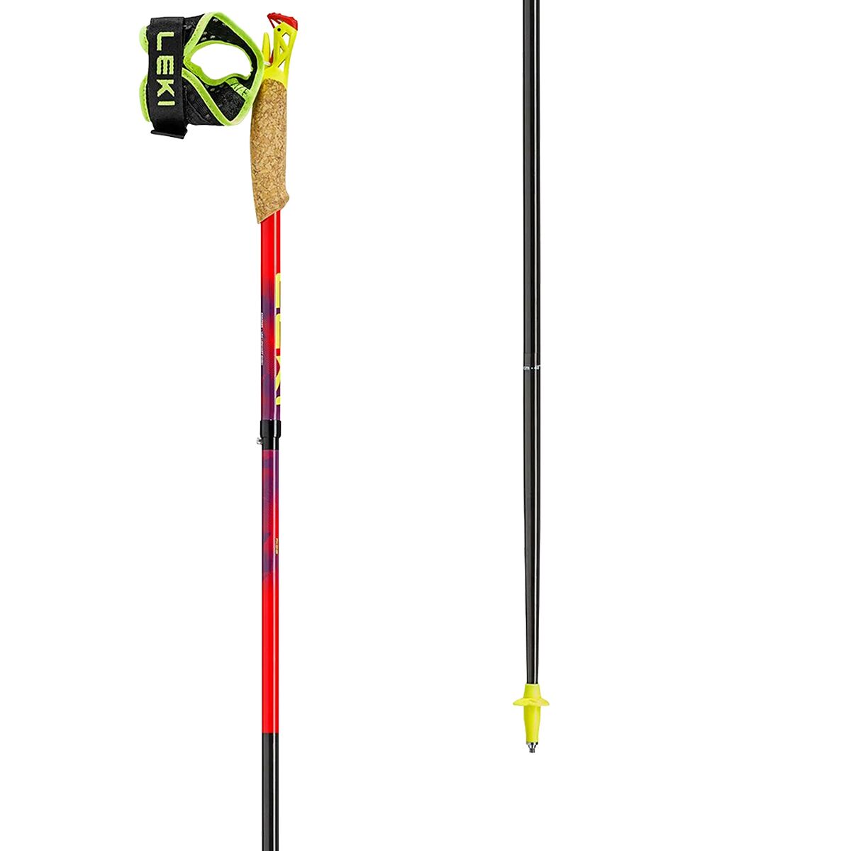 LEKI Ultratrail FX One Trekking Poles in Red / Black - Size: