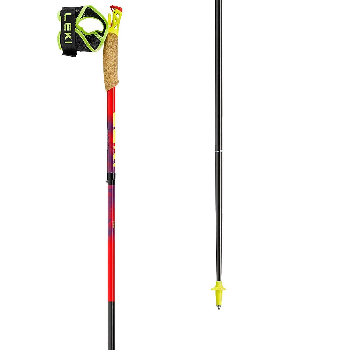 LEKI Ultratrail FX One Trekking Poles in Red / Black - Size: