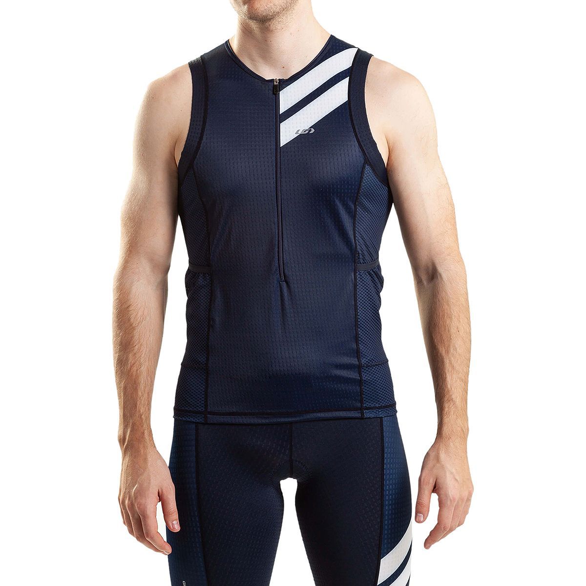 Louis Garneau Men's Vent Tri Sleeveless CF Jersey in Rouge Orange - Size: XL