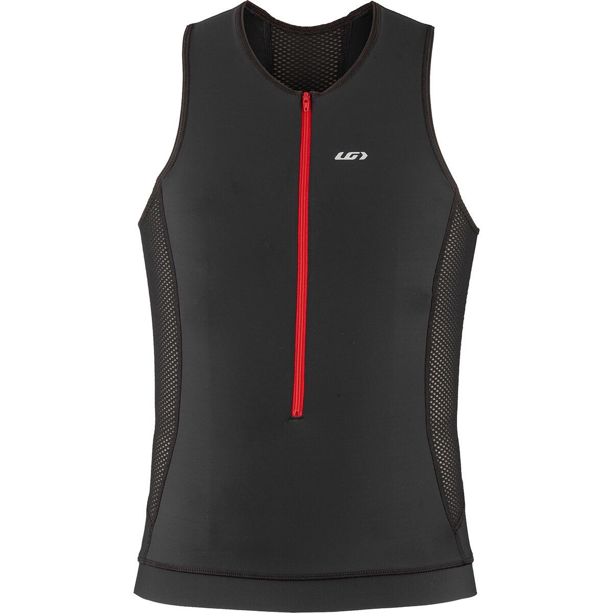 Louis Garneau Men's Sprint Tri Sleeveless Jersey in Black / Red - Size: Small