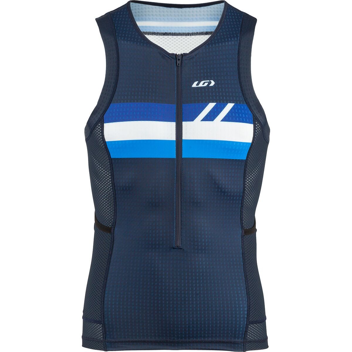 Louis Garneau Men's Vent Tri Sleeveless Jersey in Blue White - Size: Small