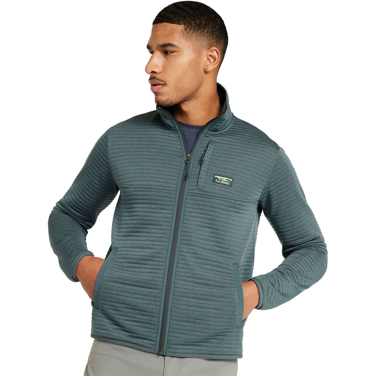 L.L.Bean L.L.Bean Men's Airlight Knit Full-Zip Sweatshirt in Balsam - Size: XL - $76.46 at Steep and Cheap