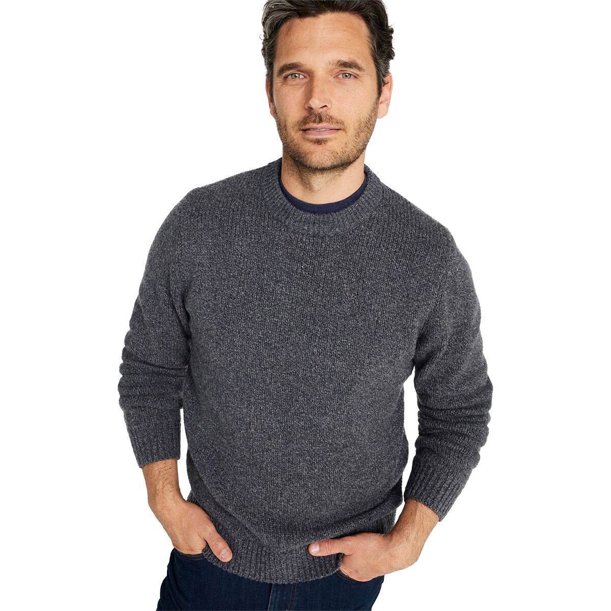 L.L.Bean L.L.Bean Men's Bean's Classic Raggwool Crew Sweater in Charcoal - Size: XL - $76.46 at SteepandCheap.com