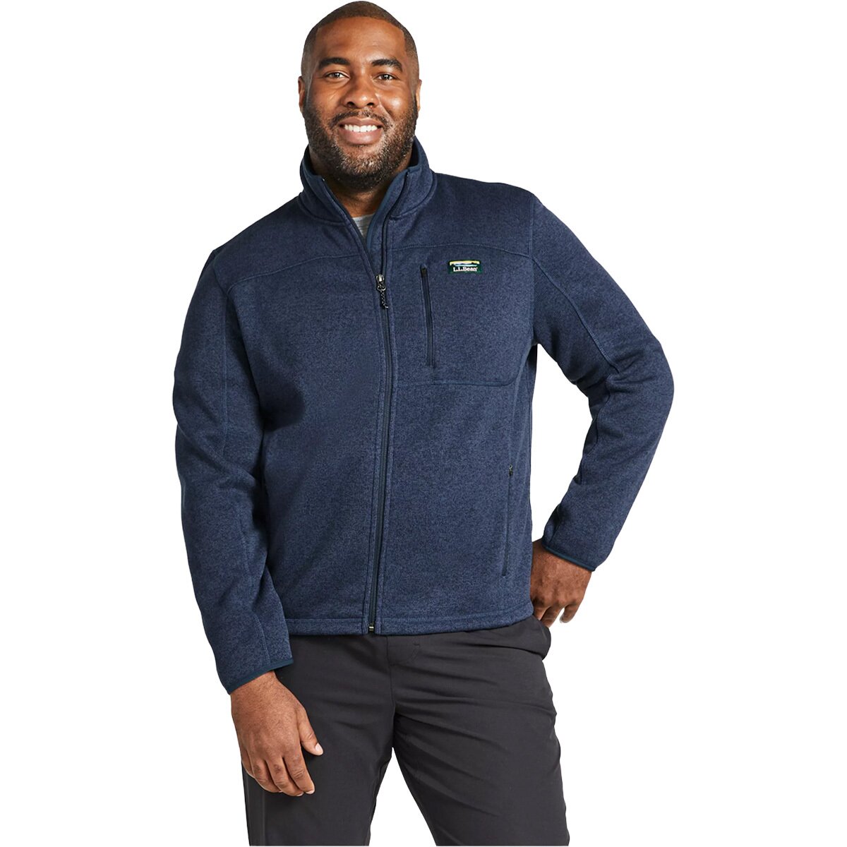 L.L.Bean L.L.Bean Men's Bean's Sweater Fleece Full-Zip Jacket in Bright Navy - Size: XXL - $93.50 at Steep and Cheap