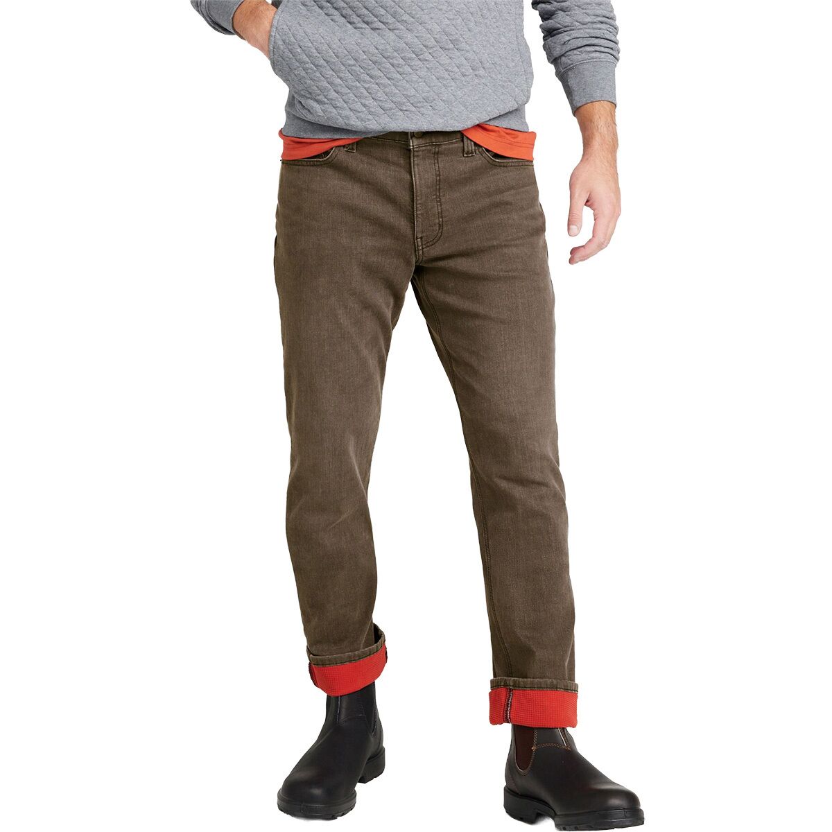L.L.Bean L.L.Bean Men's BeanFlex Standard Athletic Fit Fleece-Lined Jean in Dark Cinder - Size: 30x32 - $93.50 at Steep and Cheap