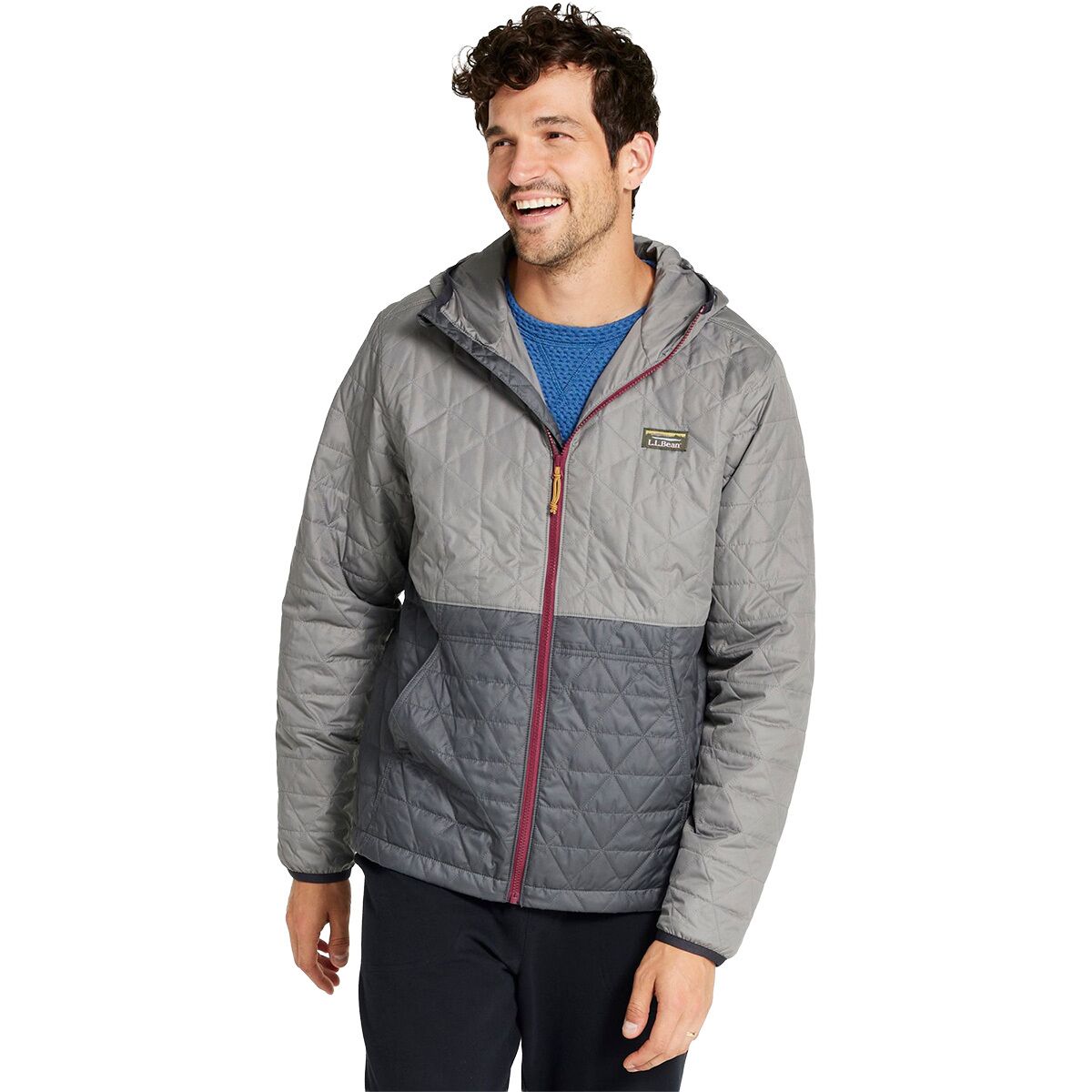 L.L.Bean L.L.Bean Men's Katahdin Colorblock Insulated Hoodie in Graphite / Shale Gray - Size: XL - $110.50 at Steep and Cheap